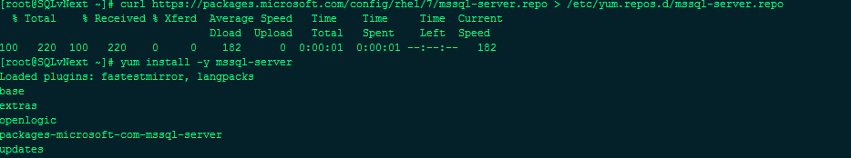 CentOS 上安装 SQL Server vNext CTP1