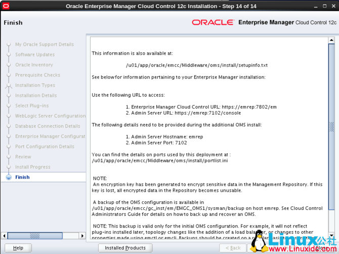 Oracle 12c Cloud Control 安装部署图文教程