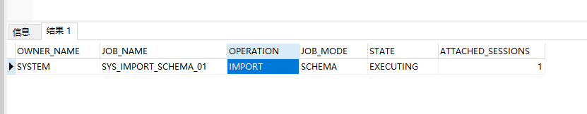 Oracle 查看 impdp 正在执行的内容