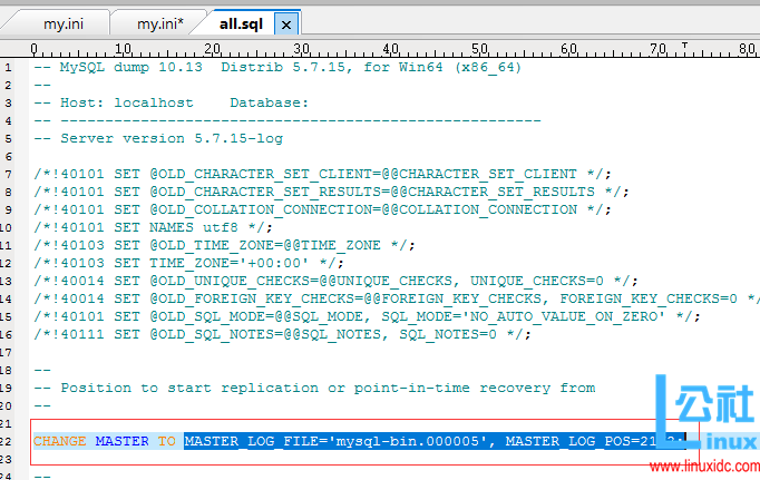MySQL 基于日志点的复制