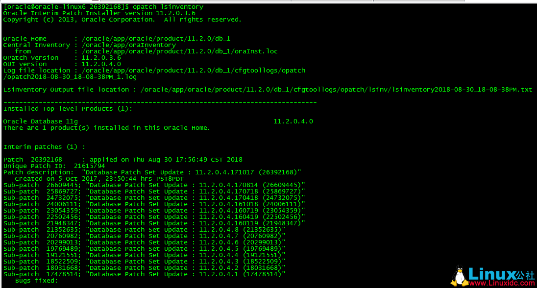 Oracle Linux 6.9 安装和 Oracle 11.2.0.4.0 安装及 psu 补丁升级