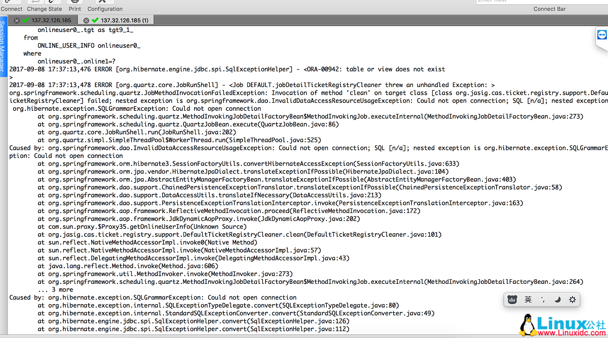 ORA-00942 table or view does not exist