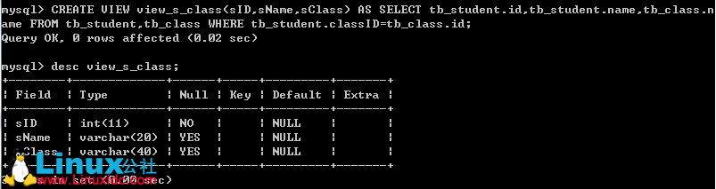 MySQL 视图的基本操作 MySQL 视图的基本操作