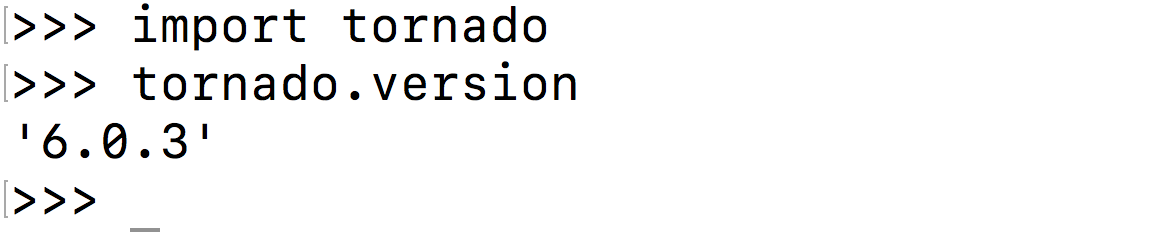 初识 tornado