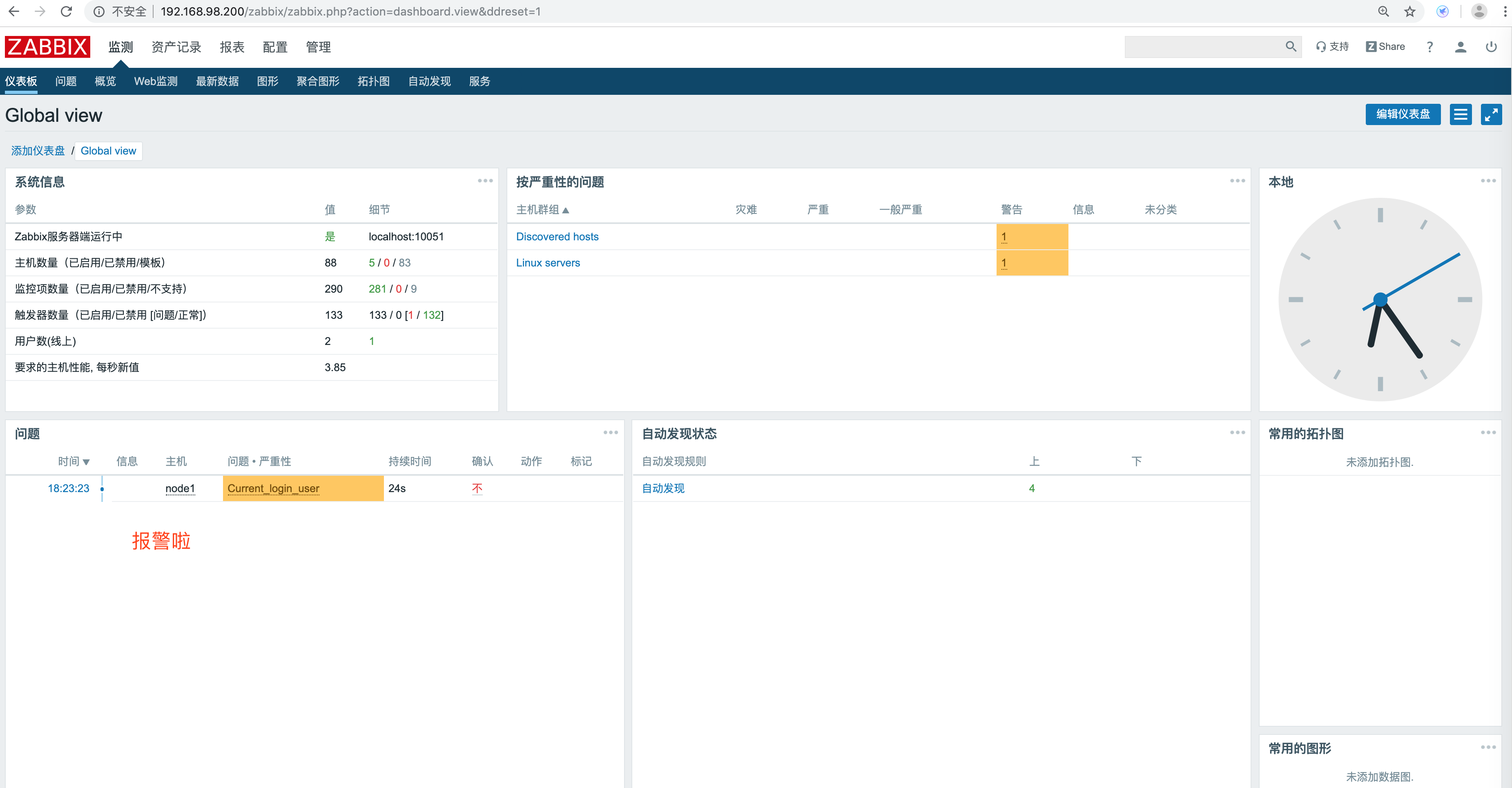 给监控项设定阈值