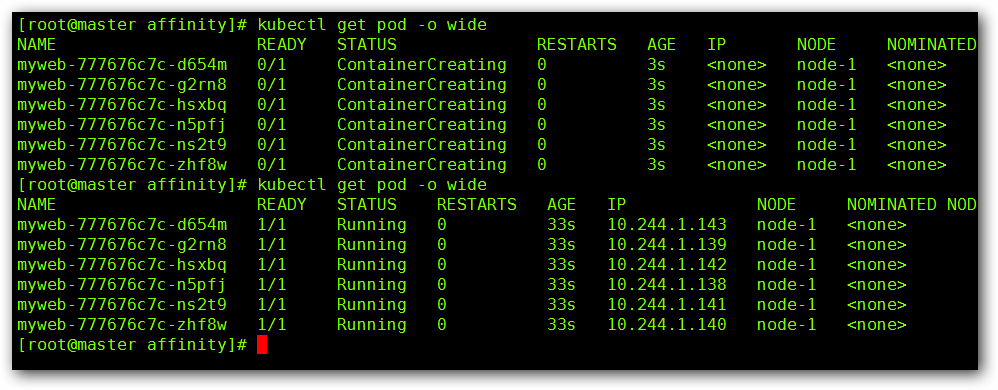指定 pod 运行在固定节点