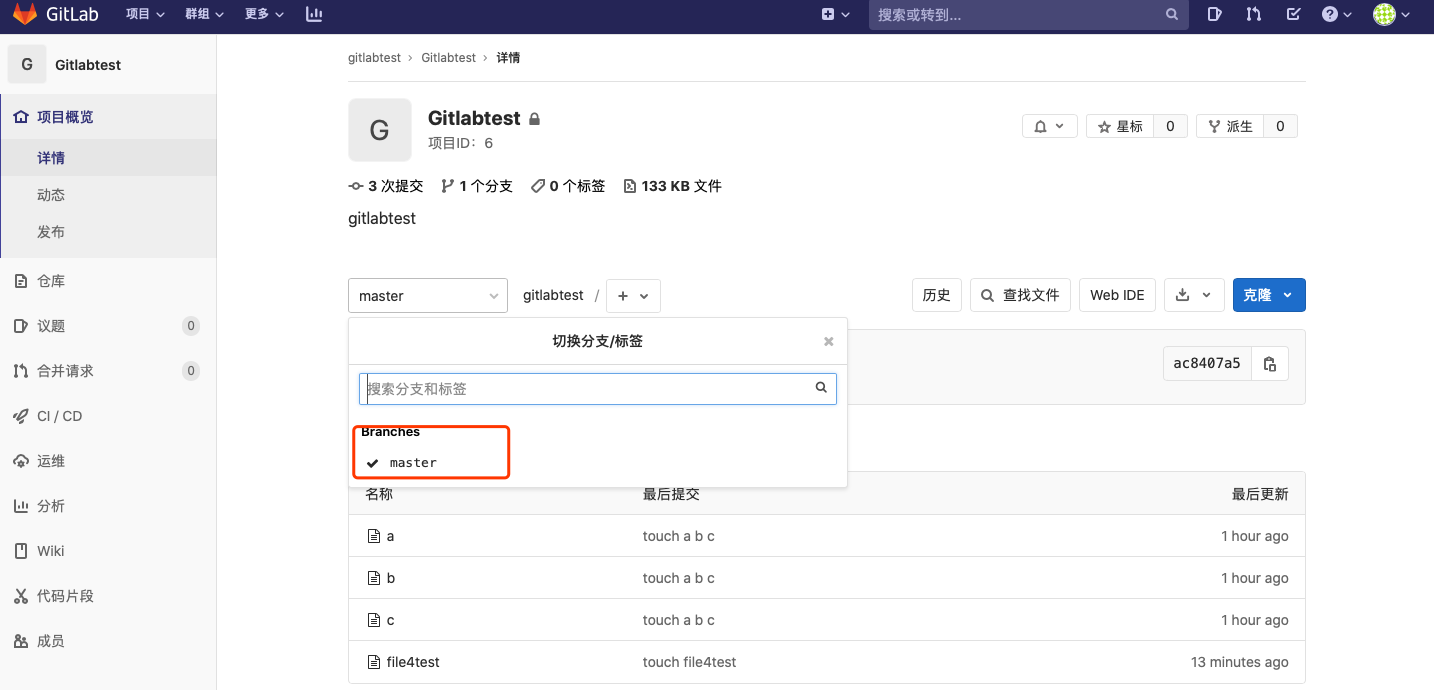 gitlab 使用