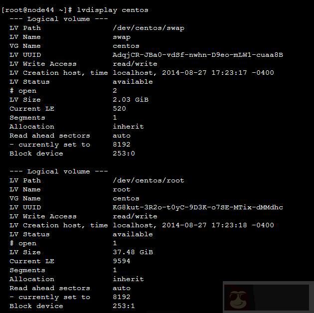 Centos 分割卷组 Centos 分割卷组