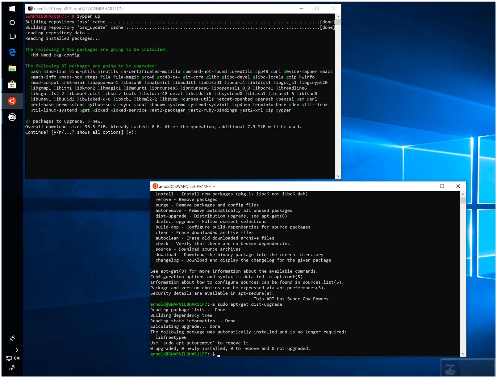 如何在 Windows 10 上开启 Linux 子系统