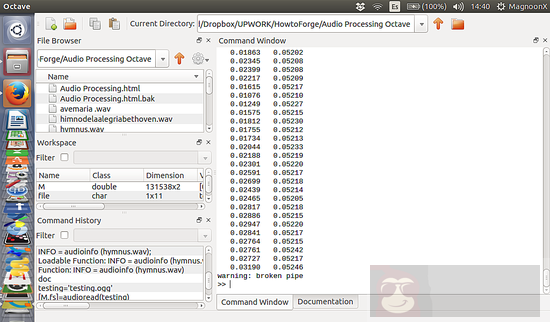 使用 Octave 音频处理（一）：对文件进行读写操作