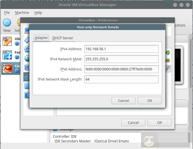 VirtualBox 中的客户机与宿主机之间的网络配置