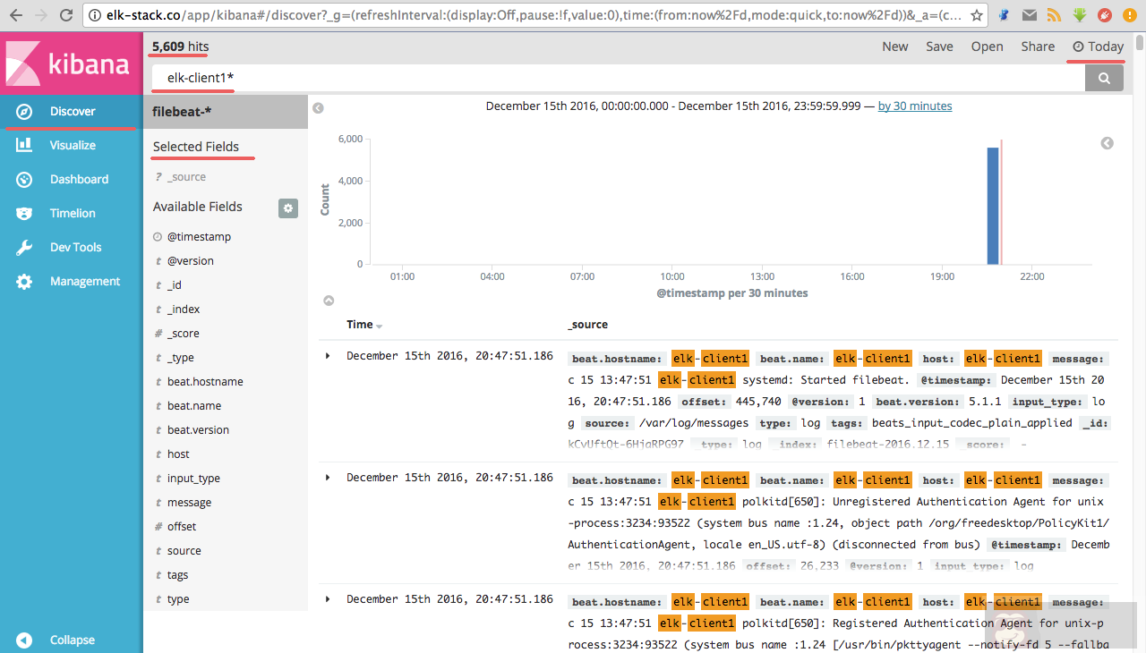 Centos7 上安装与配置 Elastic Stack