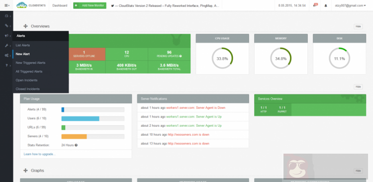 使用 CloudStats 监控 Linux 服务器