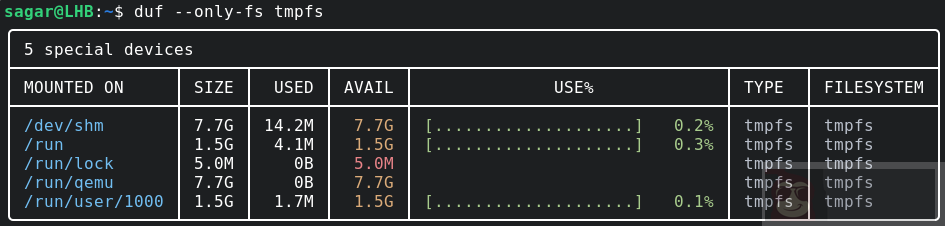 如何在 Linux 中安装和使用 duf 命令 如何在 Linux 中安装和使用 duf 命令