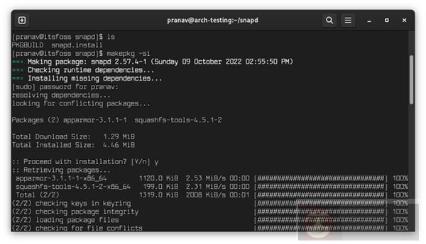 如何在 Arch Linux 中启用 Snap 支持