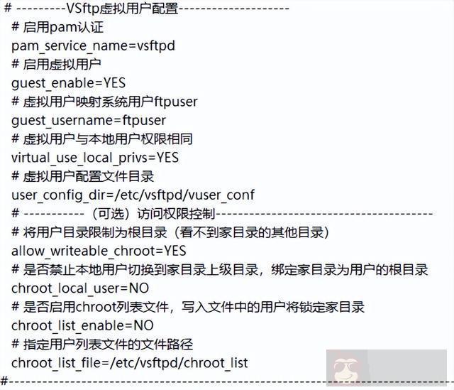 简述 FTP 部署以及虚拟用户模式的认证