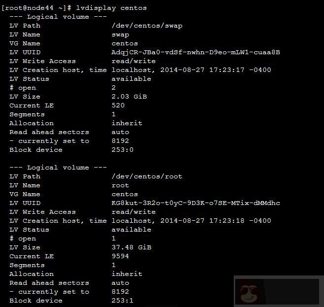 Centos 分割卷组 Centos 分割卷组
