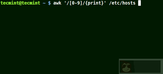 使用 awk 过滤文本或文件中的字符串