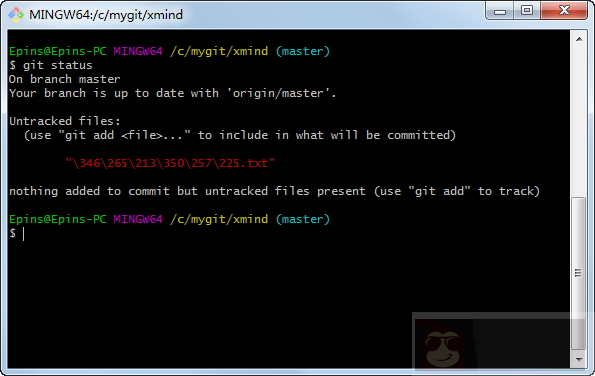 git status 中文文件名乱码