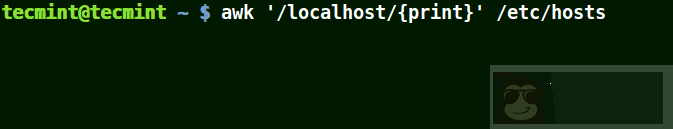 使用 awk 过滤文本或文件中的字符串