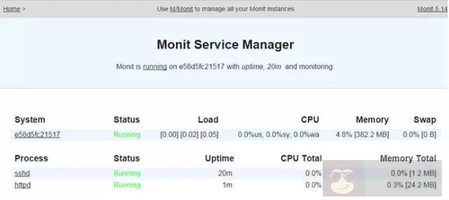 Docker 容器内多进程管理（二）-Monit