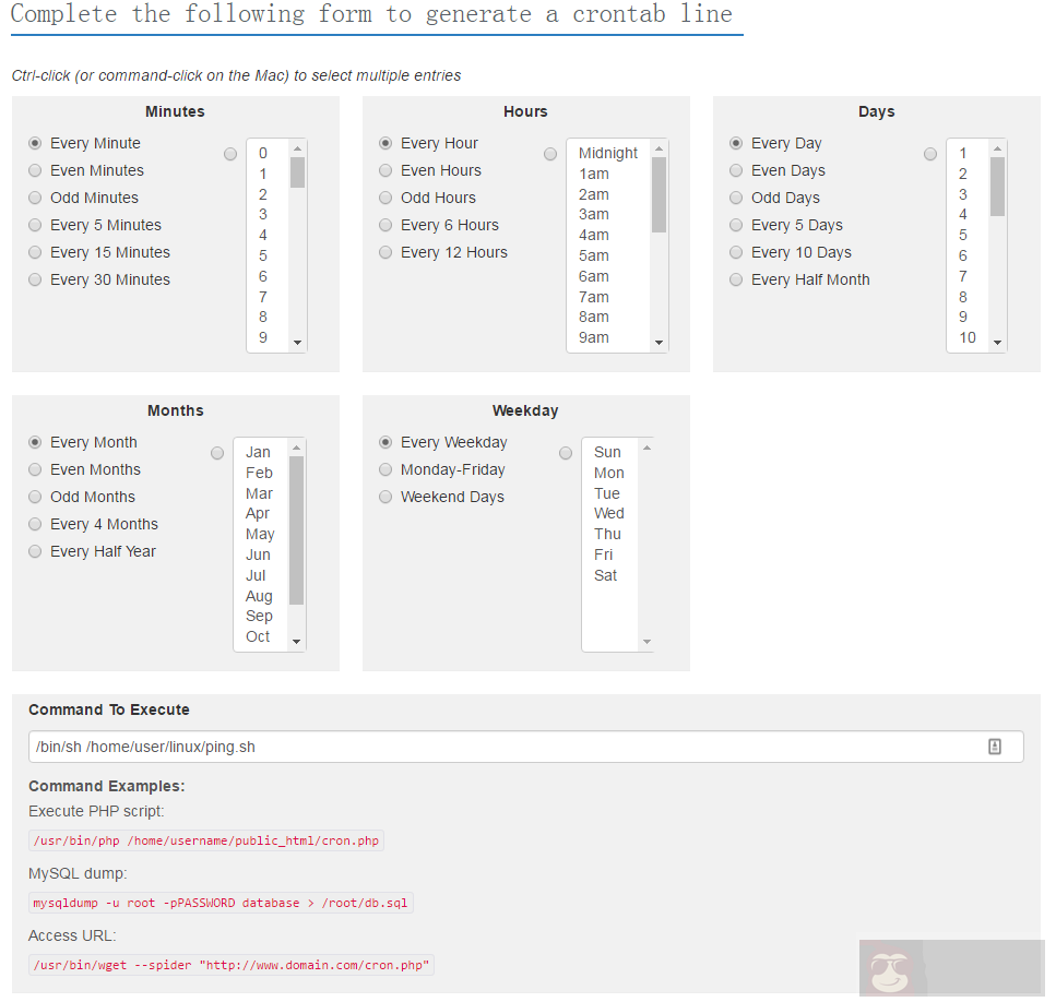 简单易懂的 crontab 设置工具集