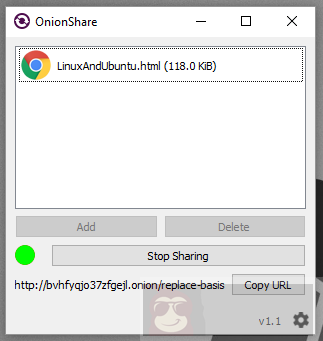 利用 Onionshare 共享匿名文件 利用 Onionshare 共享匿名文件