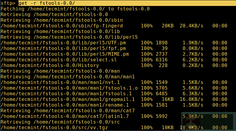 在 Linux 中使用 sFTP 上传或下载文件与文件夹 在 Linux 中使用 sFTP 上传或下载文件与文件夹
