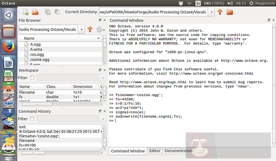 使用 Octave 音频处理（一）：对文件进行读写操作