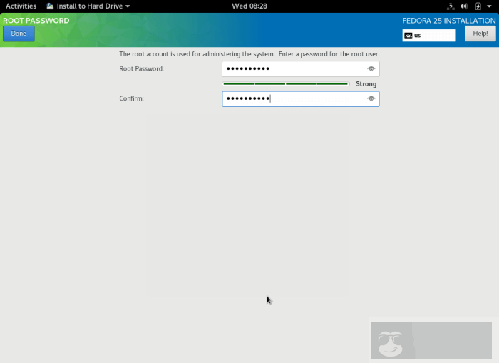 Fedora 25 Workstation 安装指南