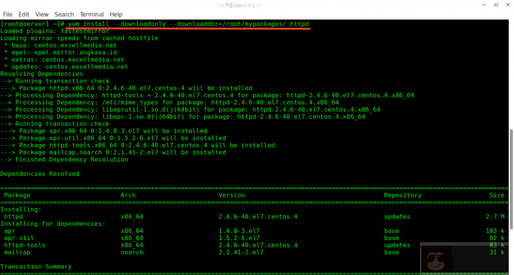 怎样在 CentOS 里下载 RPM 包及其所有依赖包