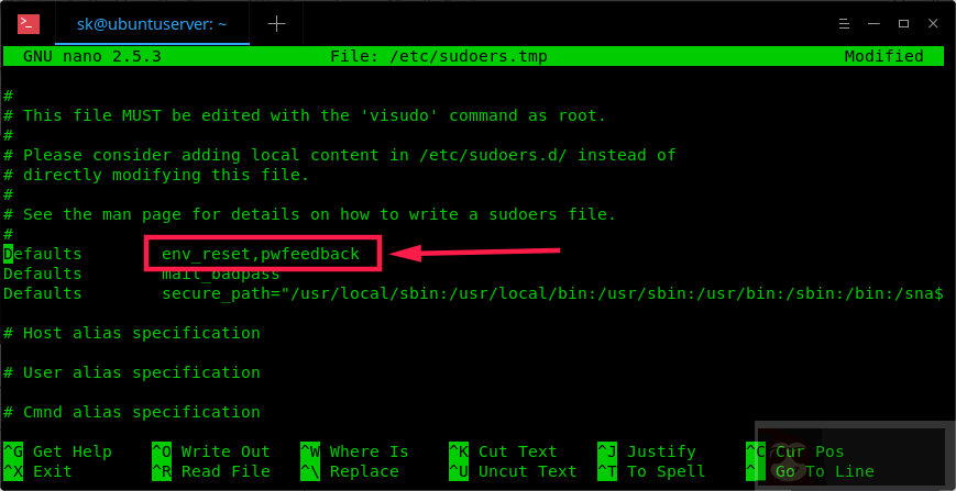 让你在终端输入密码时显示星号