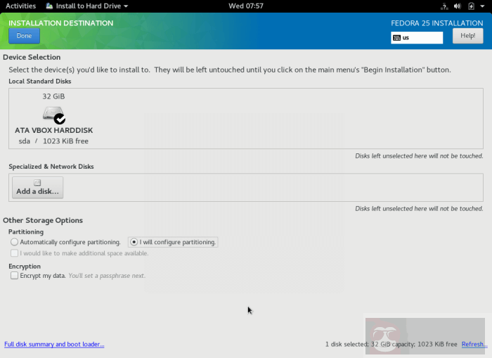 Fedora 25 Workstation 安装指南