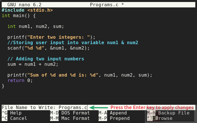 Linux 终端中使用 nano 编辑器技巧 Linux 终端中使用 nano 编辑器技巧