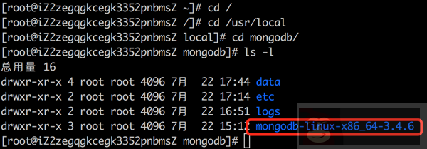 在 Linux 上配置 mongodb