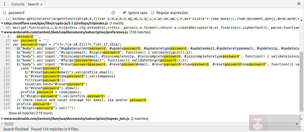 重磅：利用麦当劳网站的漏洞获取用户密码