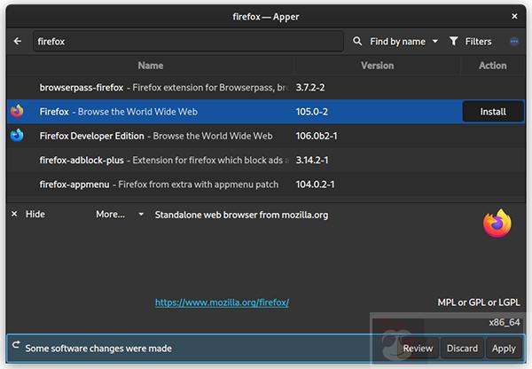 Arch Linux 中包管理的图形化的应用
