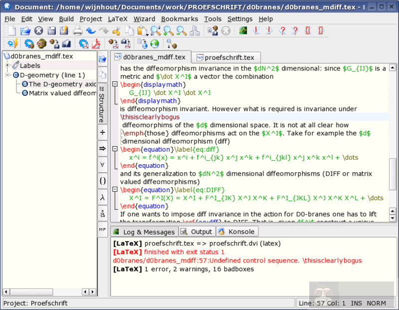 Linux 平台上好用的 LaTeX 编辑器