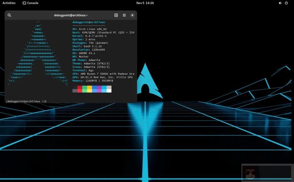 在 Arch Linux 中安装 GNOME 桌面所需步骤介绍