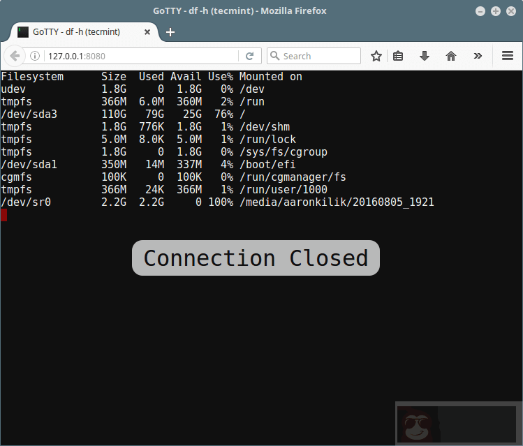GoTTY：把你的 Linux 终端放到浏览器里面