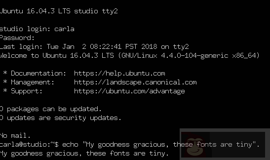 教你如何更改 Linux 控制台上的字体 教你如何更改 Linux 控制台上的字体