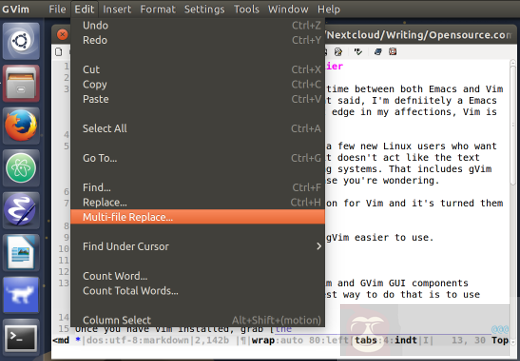 使用 Cream 提高 Vim 的用户友好性的技巧