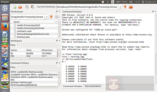 使用 Octave 音频处理（一）：对文件进行读写操作