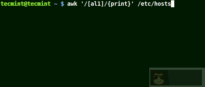 使用 awk 过滤文本或文件中的字符串