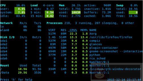 如何在 Ubuntu 上使用 Glances 监控系统