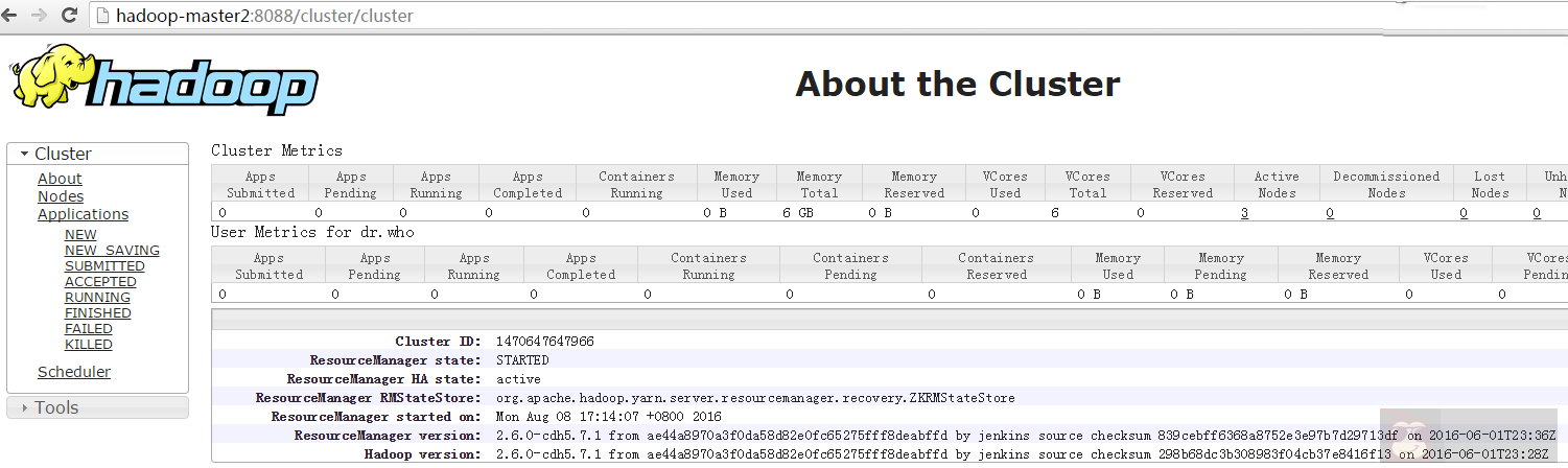 Hadoop 2.6.0 HA 高可用集群配置详解（三）