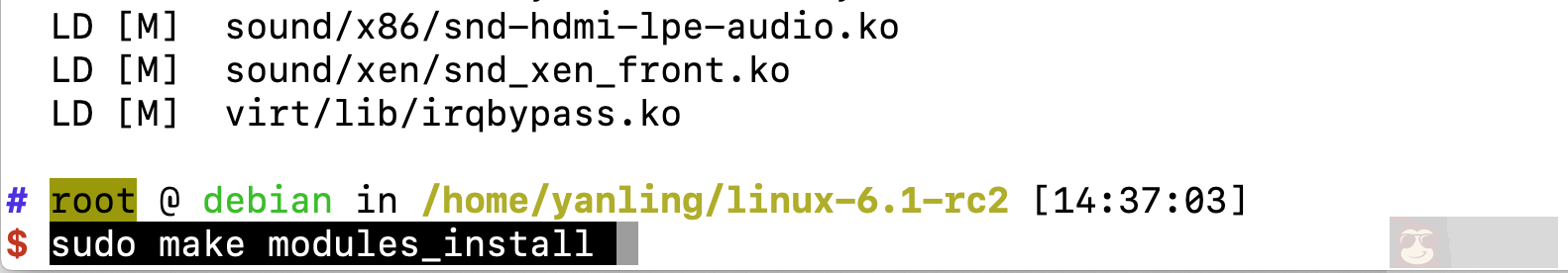 Debian 编译安装最新的 Linux kernel 6.1.0-rc3