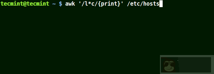 使用 awk 过滤文本或文件中的字符串