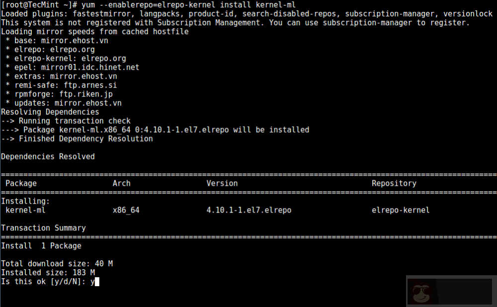 教你三步在 CentOS 7 中安装或升级最新的内核 教你三步在 CentOS 7 中安装或升级最新的内核