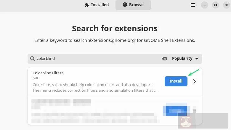 了解下 GNOME 扩展：Colorblind Filters